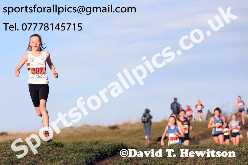 Girls under-15s North Eastern Cross Country, 2018 Northern Cross Country Champs., Wrekenton, Gateshead. Photo:  David T. Hewitson/Sports for All Pics